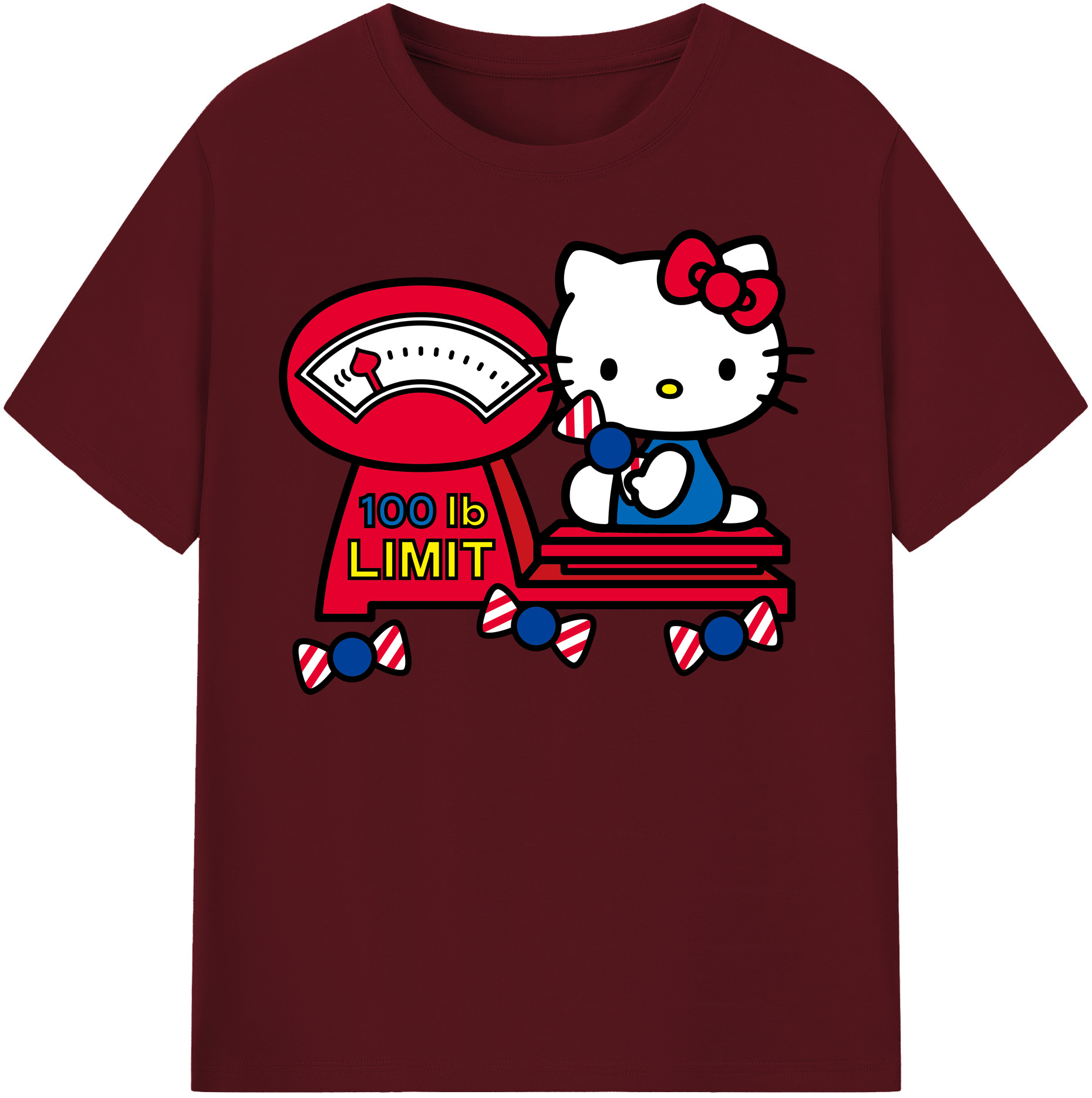（画像用） Hello Kitty ハローキティ 綿100％半袖Tシャツ（フロントプリント）